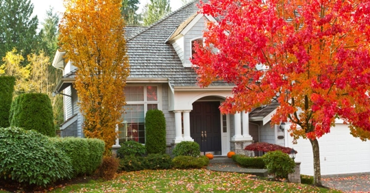 house in the fall