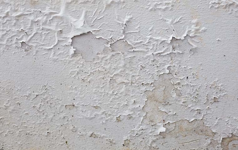 moisture damaged drywall